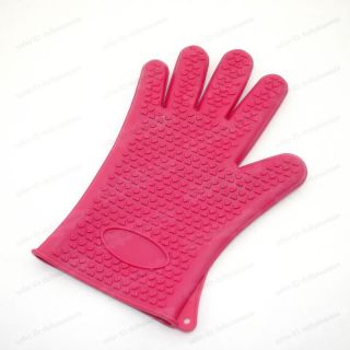 New Silicone Heat Resistant Oven Mitt Glove Baking Cooking Hot Pad One Size