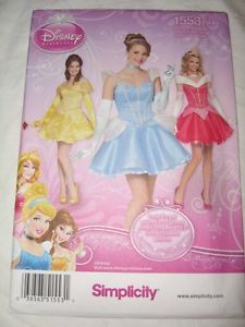 Simplicity 1553 Disney Princess Costume Pattern Misses 6 12 Cinderella Belle