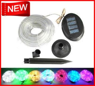 Solar Power LED Rope Light 100 LED Fairy Lights Waterproof Garden Party Light