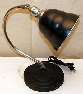 1930's GE Industrial Art Deco Electric Infrared Adjustable Desk Lamp Steampunk