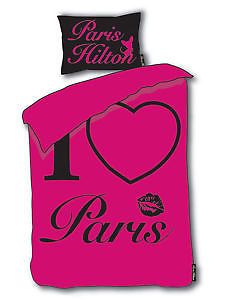 Paris Hilton I Love Paris Single Duvet Bedding Set New