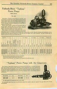 1925 Ad Fairbanks Morse Typhoon Pumps Air Compressors Pneumatic Water System