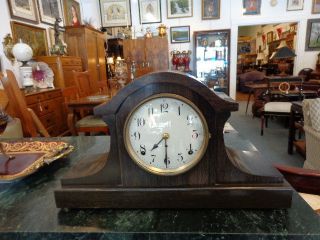 Antique Adamantine Seth Thomas Mantle Strike w Pendulum Clock