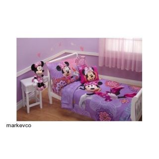 Disney Minnie Mouse Bedding Set Comforter Sheets Toddler Bed Baby Crib Mattress