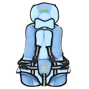 Portable Baby Child Car Safety Booster Seat Cover Harness Cushion Blue
