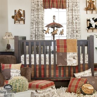 Baby Boy Cowboy Horse Pony Western Quilt Babies Crib Nursery Newborn Bedding Set
