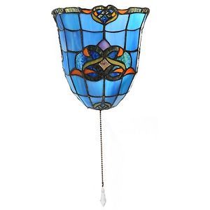 Touch of Elegance Battery Operated LED Wall Sconce Blue 8"