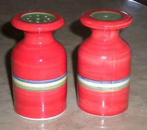 Dudson China Armolite Orange Salt Pepper Shakers Made in England