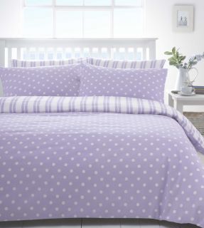 Lilac White Polka Dot Spot Discount Bedding Sets Bed Linen