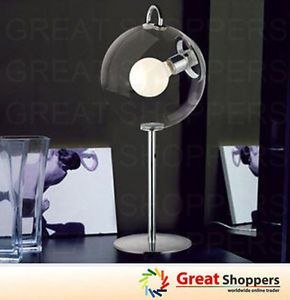 New Modern Contemporary Glass Globe Table Desk Bedside Lamp Light Lighting