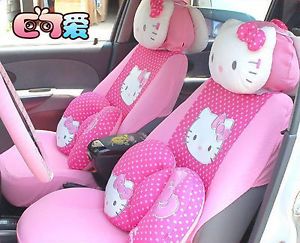 29 Pcs Cute Rose Hello Kitty Car Accessories Car Seat Cover Set for Gift Women