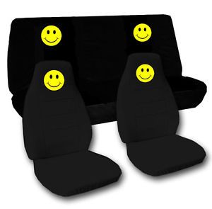 Suzuki Alto Front Back Car Seat Covers Blk w Smiley Face More Other Color Avbl