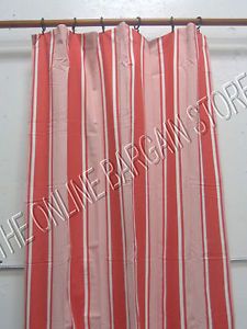 1 Pottery Barn Kids Bright Stripe Window Curtains Drapes Panels 50x84 Red