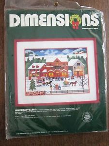 Vintage Dimensions Charles Wysocki Christmas Village Counted Cross Stitch Kit