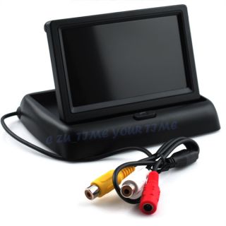 New 4 3" Foldable TFT LCD Monitor Car Rear View Backup Camera