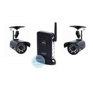 Outdoor Indoor IR Digital Wireless Security DVR System 2 Camera 1 Receiver
