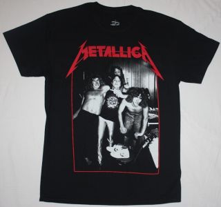 Metallica Early Years Dave Mustaine Line Up Megadeth Exodus New Black T Shirt