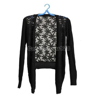 Black Long Sleeve Cardigan Sweater