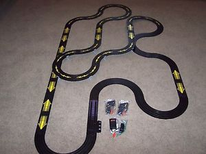 New Tomy AFX HO Slot Car Track Set Apprx 34 Feet Long Plus New Tri Power Pack