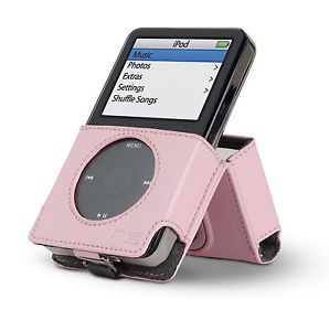 Belkin Leather Kickstand Case for 6g 7g iPod Classic 160GB 120GB 80GB Pink 5g