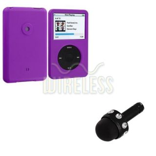 Color Hard Rubberized Cover Case Mini Stylus for iPod Classic 80 120 160 GB