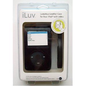 Black Leather Case for iPod Classic w Video 30GB 60GB 80GB 120GB 160GB NIB