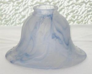 Blue Swirl Frosted Glass Light Shades Ceiling Light Fan Vanity Sconce Lamp Shade
