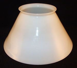 Antique White Glass 10" Iron Horse Oil Lamp Shade Wall Sconce Shade A