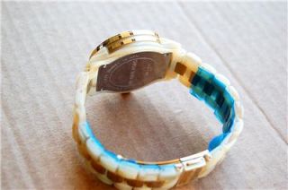 Michael Kors MK5139 Chronograph Ladies Gold Horn Bracelet Champagne Watch