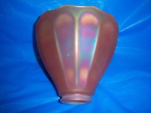 Nuart Carnival Glass Iridescent Glass Lamp Shade Vintage Antique