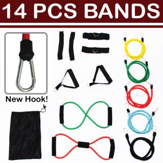 14 PC Resistance Bands Fitness Gym Exercise Workout