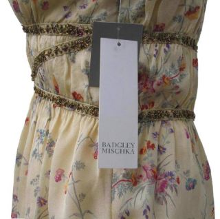 Badgley Mischka • Silk Floral Print Blouse Camisole Top • Size 10 •