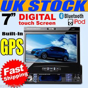 7" LCD Touchscreen Car DVD Player GPS SAT Nav iPod  SD USB Bluetooth New UK