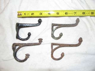 Mixed Lot Antique Cast Iron Double Coat Hook Hooks Hall Tree Hooks