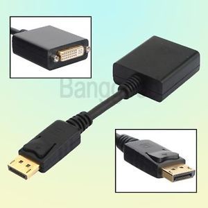 New DP DisplayPort Male to DVI I Female 24 5 Pin Adapter Converter Cable Cord PC