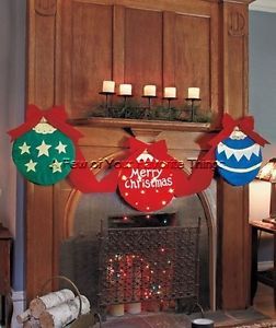 8ft Lighted Holiday Bunting LED Light Hanging Ornament Merry Christmas Decor