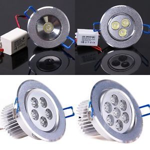 1W 3W 5W 7W LED Home Ceiling Spot Light Downlight Bulb Recessed Lamp P w White