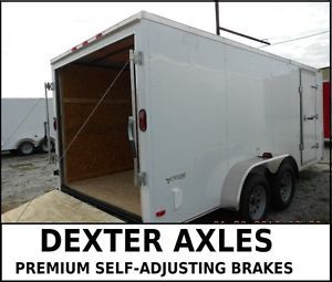 2013 7x16 Tandem Axle Enclosed Cargo Motorcycle Trailer 7 x 16 16ft Landscaping