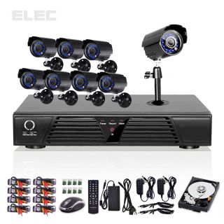 Elec® 8CH Channel DVR Outdoor CCTV Video Surveillance Security Camera System 1TB