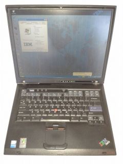 IBM ThinkPad Laptop T42 1 8GHz 1GB RAM 40GB Windows WiFi DVD Multi Drive