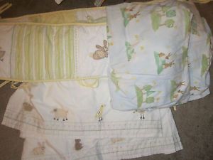 Pottery Barn Kids Cottontail and Friends Boys Girls Crib Bedding Set