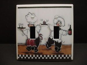 Fat Chef Light Switch Plate Cover Kitchen Double V035