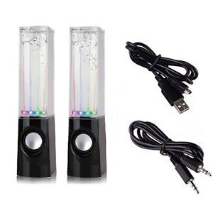 Water Fountain Speakers Dancing LED Lights Laptop Computer  iPod Audio Sound