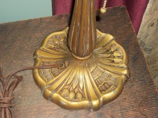 Antique Art Deco Nouveau Lamp Base for Slag Glass Shade