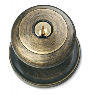 Weiser Lock GA9575T s Antique Brass Troy Double Cylinder Knob Interior Pack From