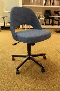 Knoll Saarinen Executive Side Chair w Casters Sapphire Design Within Reach DWR