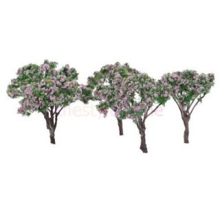 25 Green Light Purple Flower 1 100 Scenery Landscape Art Craft Model Tree 6 5cm