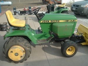 3 John Deere 317 Lawn and Garden Tractors One with Hydralic 54 inch Snow Blade
