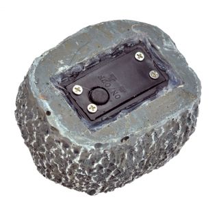 Outdoor Path Garden Solar Power Rock Spot Landscape Light Stone LED