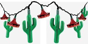 3 Sets Cactus Sombrero Summer Fun Indoor Outdoor Party String Lights Lighting